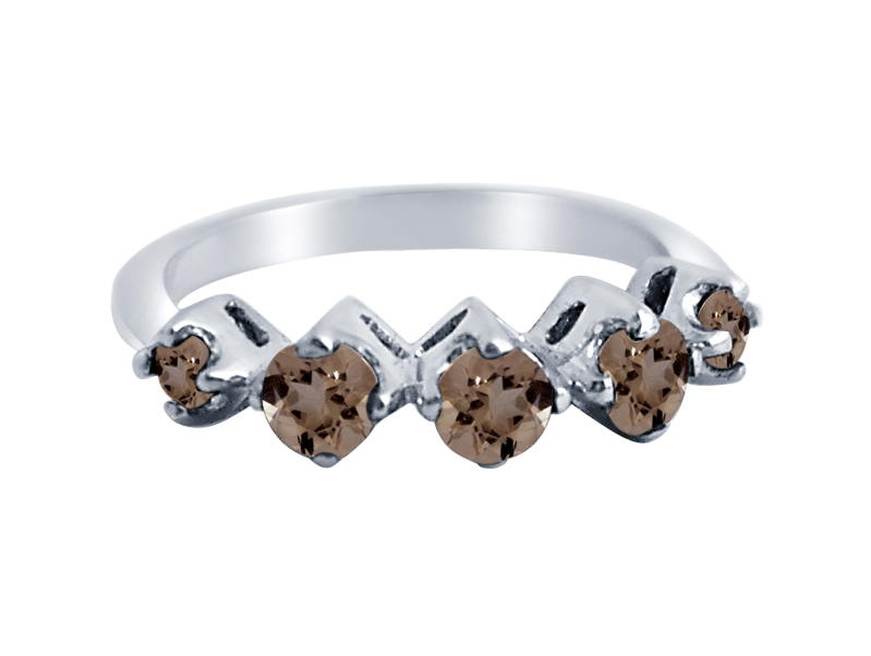 Damen-Ring - Sterling Silber 925 - Rauchquarz - Memoire