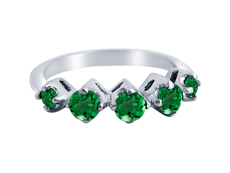 Damen-Ring - Sterling Silber 925 - Turmalin - Grün - Memoire