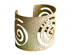 Edelstahl Designer Armreif SPIRAL