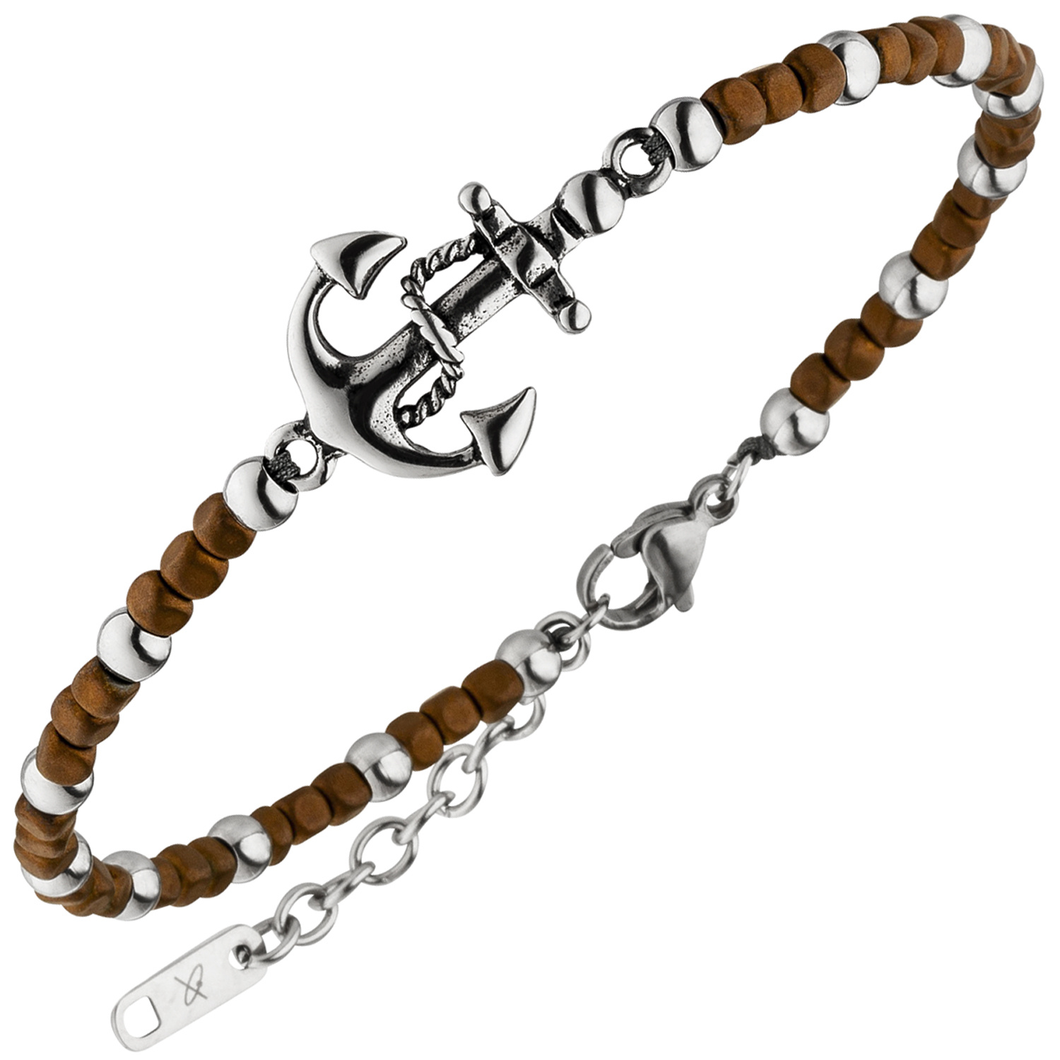 Segeltau-Armband Cap Bleu Damen - 3-fach Tau Mit Magnetverschluss, Türkis & Rosé