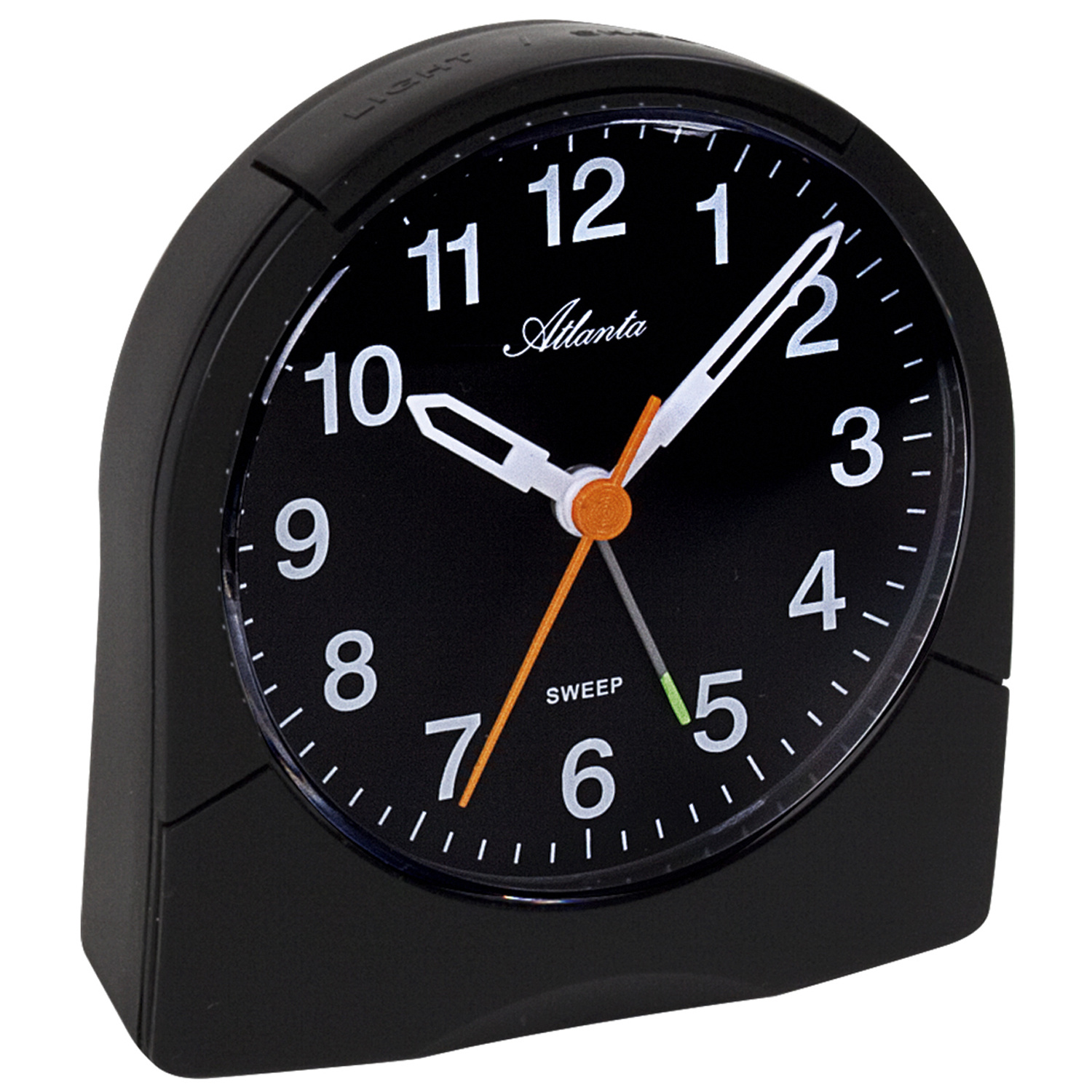 Atlanta Quarz analog Wecker schwarz leise mit Licht ッ Wecker ッ Juwelier