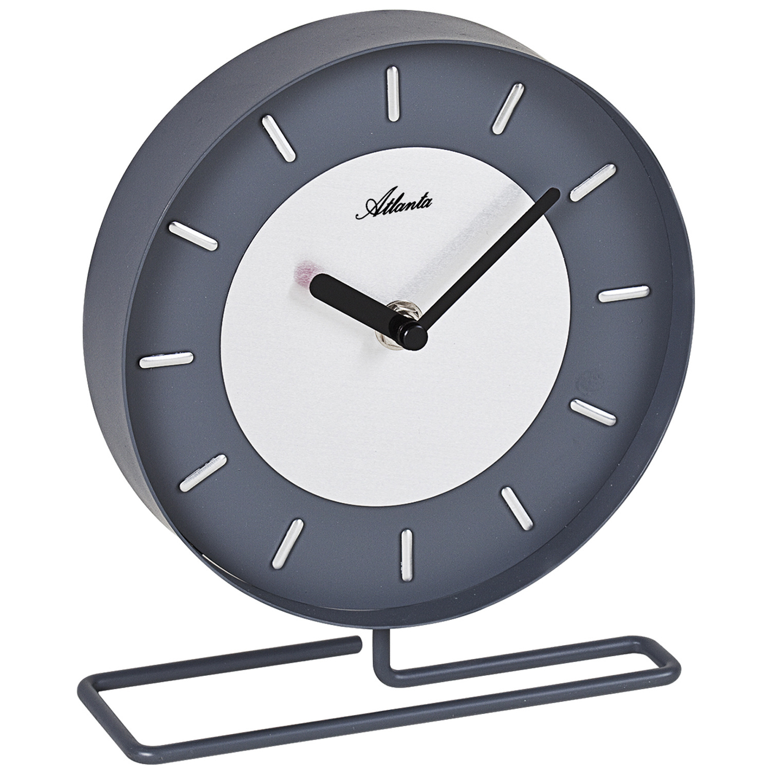 Atlanta Quarz analog Tischuhr in grau rund ッ Tischuhren ッ Juwelier ...