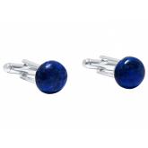 Herren-Manschettenknöpfe  925 Silber mit Lapis Lazuli Cabochon ca. 12 mm | Edelsteine