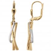 Boutons 14k (585) Gelbgold mit 2 Brillanten bicolor | JOBO