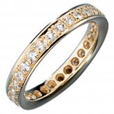 Memory-Ring 585/-Gelbgold mit Brillianten  0,75ct.