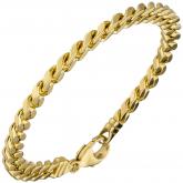 Panzerarmband 585 Gold Gelbgold massiv 19 cm | Gelbgoldschmuck