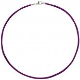 Seidenband pflaume 42 cm, Karabinerverschluss 925 Silber | Weiteres