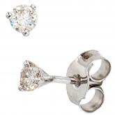Ohrstecker 585 Weißgold mit Diamanten-Brillanten 0,25ct. | Weißgoldschmuck