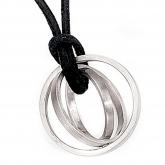 Anhänger 950 Platin matt Ring-Optik | Platinschmuck