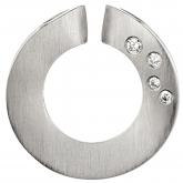 Anhänger 950 Platin mit Diamant-Brillanten 0,06ct. offenes Runddesign | Platinschmuck