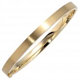 Armreif oval 333 Gelbgold mattiert Steckverschluss | Gelbgoldschmuck