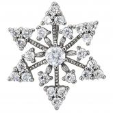Anhänger "Schneeflocke" 925 Sterling Silber mit Zirkonia weiß | JOBO