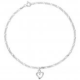 Fußkettchen "Herz" 925 Sterling Silber | Silberschmuck