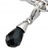Einhänger/Charm "Tropfen" 925 Silber mit Zirkonia schwarz | Silberschmuck