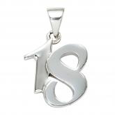 Anhänger "18 Achtzehn" 925 Sterling Silber massiv | JOBO