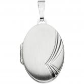 Medaillon 925 Sterling Silber teilmattiert | Silberschmuck