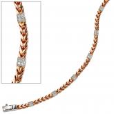 Armband 14 K (585) Rosé- und Weißgold mit Brillianten 0,28ct.