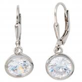 Boutons- Ohrringe  925/-Silber mit weißen Zirkonia | Silberschmuck