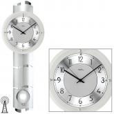 AMS Funk Wanduhr mit Pendel Aluminium und Glas AMS Funk Wanduhr mit Pendel Aluminium und Glas