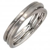 Damen-Ring 950 Platin und ein Diamant-Brillant