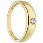 Taufring 8 K (333) Gelbgold mit Zirkonia | Gelbgoldschmuck