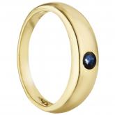 Taufring 8 K (333) Gelbgold mit Blue- Saphir | Gelbgoldschmuck