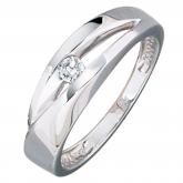 Damen Ring 375 Weißgold mit Zirkonia weiß Duo | Weißgoldschmuck