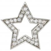 Anhänger "Stern" 925 Sterling Silber mit Zirkonia weiß offen | JOBO