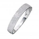 Armreif 925 Sterling Silber mit weißen Zirkonia | Silberschmuck