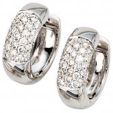 Creolen 14 K (585) Weißgold mit Brillianten 0,60ct. | Edelsteine