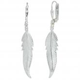 Boutons "Feder" 925 Sterling Silber | Silberschmuck