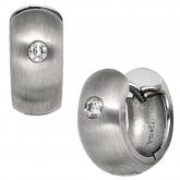 Creolen 950 Platin mit Diamant-Brillanten 0,09ct. | Platinschmuck
