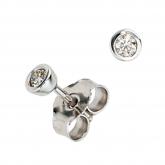 Ohrstecker rund 585 Weißgold mit 2 Brillanten 0,10 ct. | Weißgoldschmuck