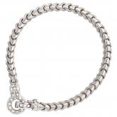 Schlangen-Armband 585 Weißgold mit Diamant-Brillanten 0,20ct. | Weißgoldschmuck