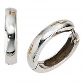 Creolen rund 375 Weißgold Außendurchmesser ca. 13,9 mm | Weißgoldschmuck