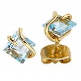 Ohrstecker 375 Gelbgold mit Edel Topasen | Edelsteine
