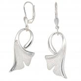 Boutons (Ohrringe) 925/-Silber "Ginko- Design"