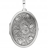 Medaillon 925 Sterling Silber mattiert und teilgeschwärzt | Silberschmuck