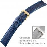 Uhrenarmband für Damen mit Teju-Eidechsprägung dunkelblau | Uhren