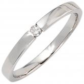 Damen Ring 585 Weißgold Brillant 0,05 ct.
