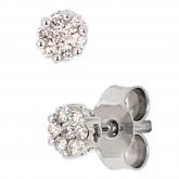 Ohrstecker 585 Weißgold Diamant-Brillanten 0,15 ct. Rosette