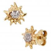 Ohrstecker Edelweiß 333 Gelbgold | Gelbgoldschmuck