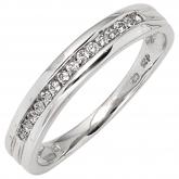 Damen Ring 14k (585) Weißgold mit 15 Brillanten 0,15 ct. | Weißgoldschmuck