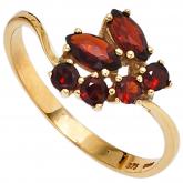Damen Ring 375 Gelbgold 6 Granate rot Damen Ring 375 Gelbgold 6 Granate rot