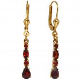 Boutons 375 Gelbgold mit 8 Granat Edelsteinen | Edelsteine