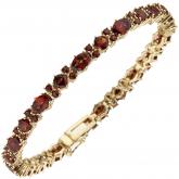 Armband 333 Gold Gelbgold und 72 Granate