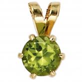 Anhänger 585 Gelbgold mit Peridot grün | Edelsteine