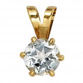 Anhänger 585 Gelbgold mit Aquamarin | Edelsteine
