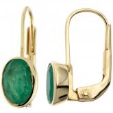 Boutons 333 Gelbgold mit Smaragden