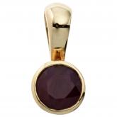 Anhänger 333 Gelbgold mit Rubin | Edelsteine